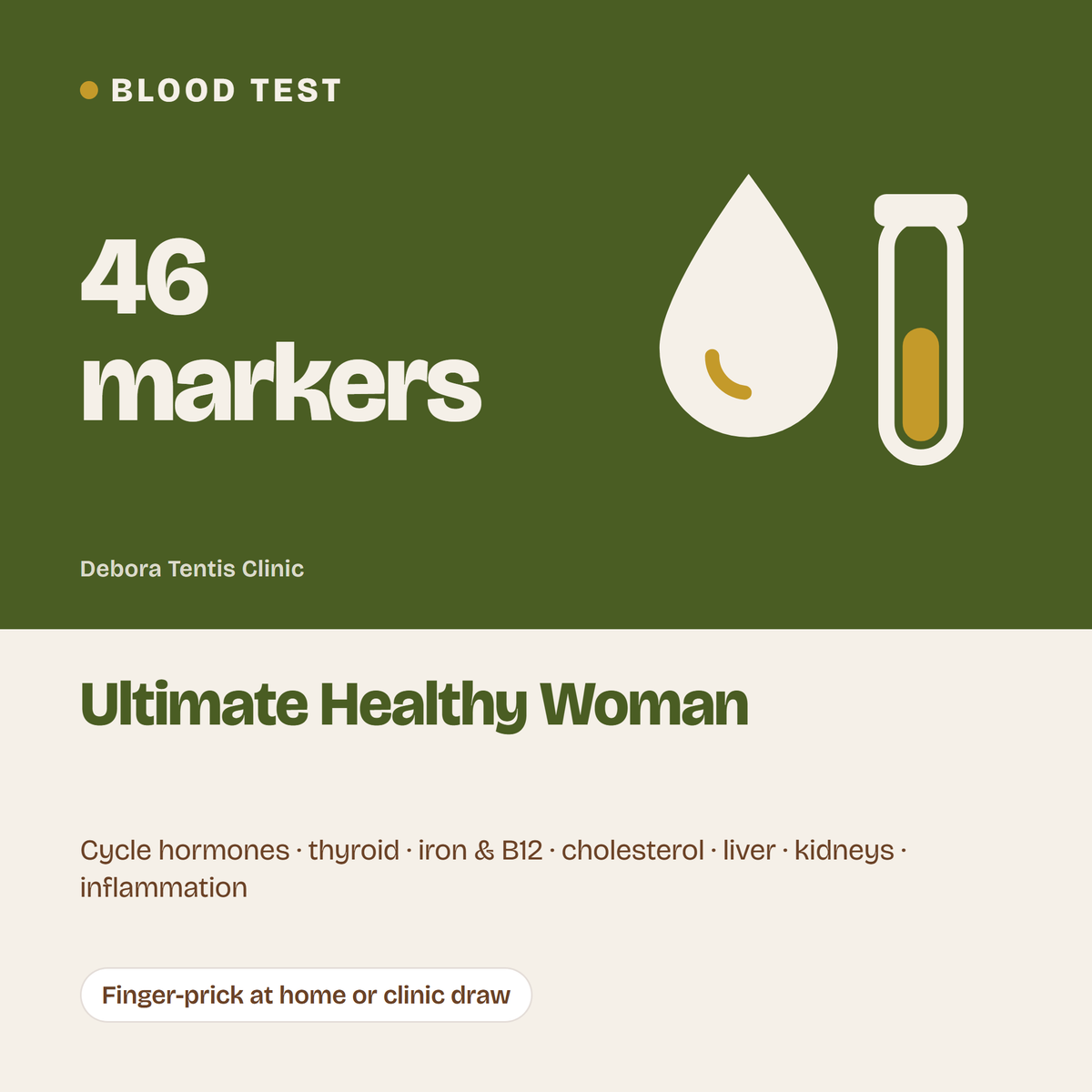 Ultimate Healthy Woman: blood test, 46 markers