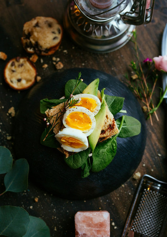Boiled egg on toast, a protein-rich first meal after a fasting window