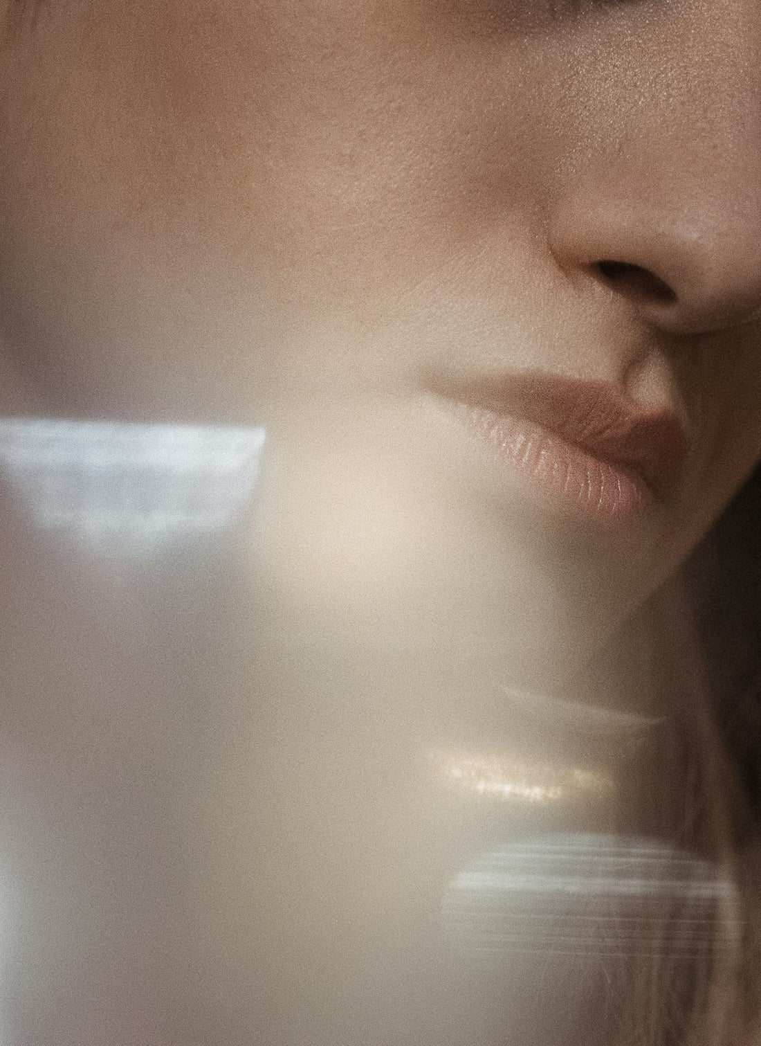 Close-up of natural glowing skin