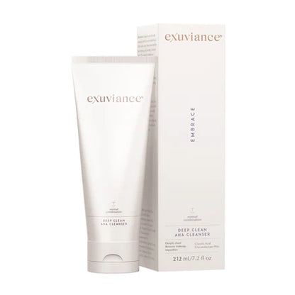 Exuviance Deep Clean AHA Cleanser tube packaging
