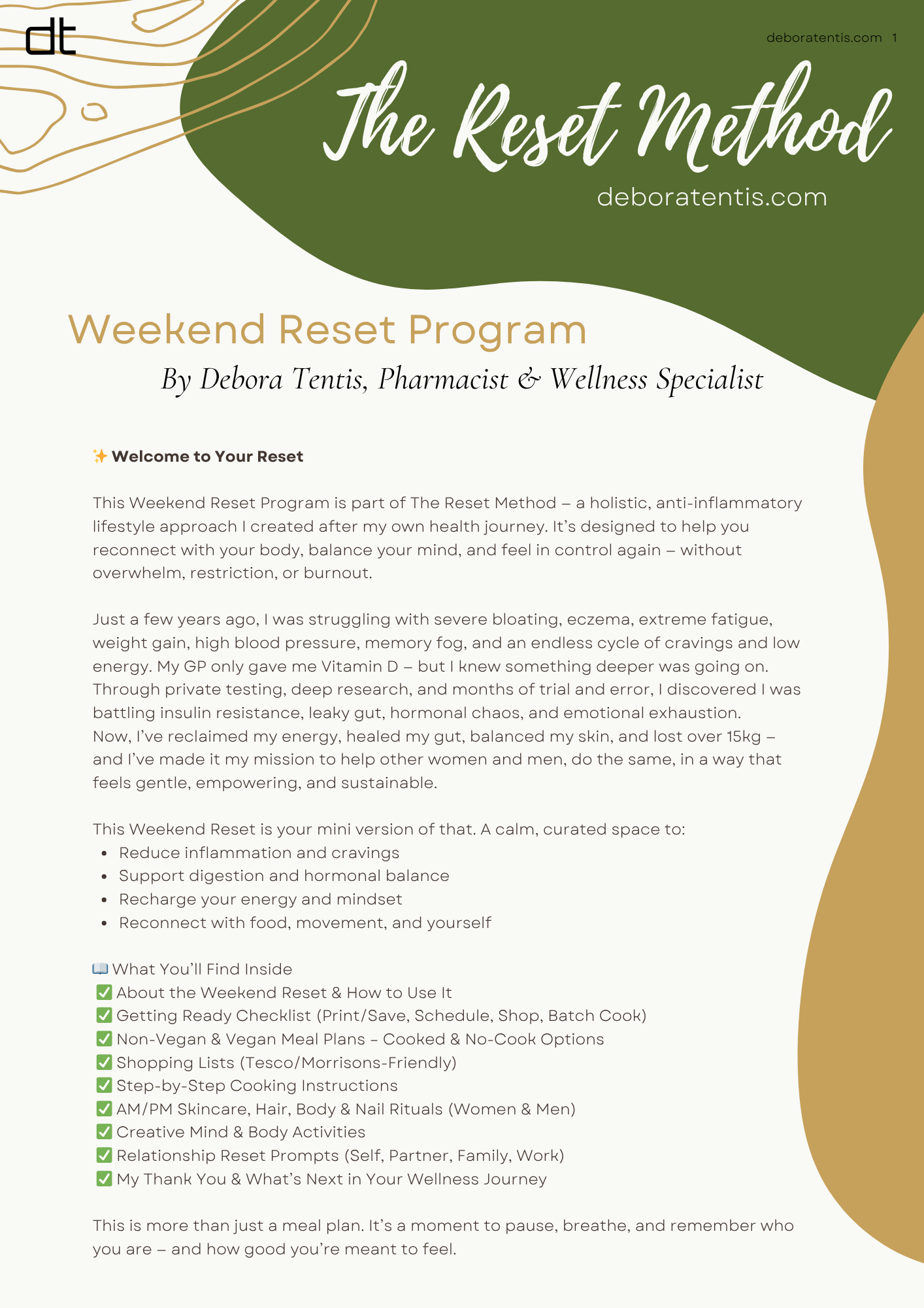 Weekend Reset Program