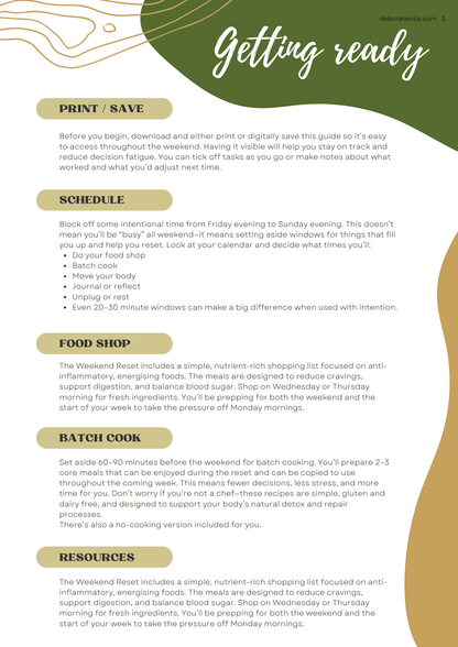 Weekend Reset Program