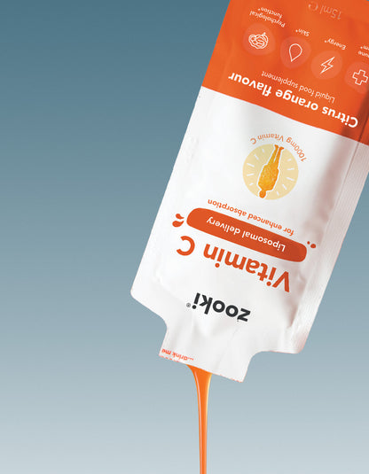 Zooki Liposomal Vitamin C Citrus Orange sachets