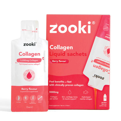 Zooki Marine Collagen 5000mg Berry Sachets