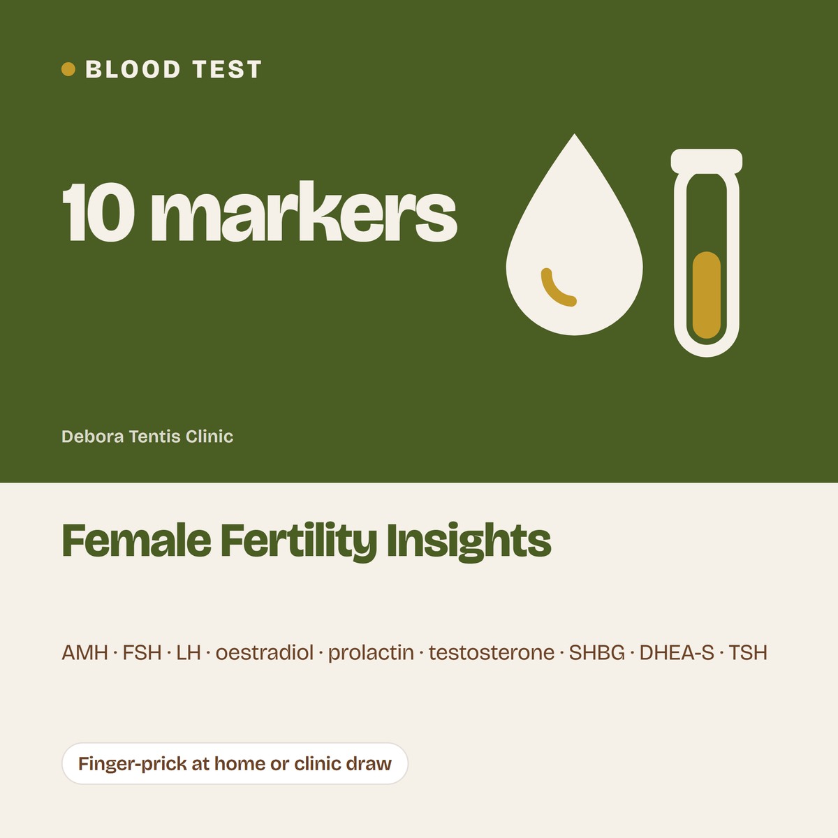 Female Fertility Insights: blood test, 10 markers