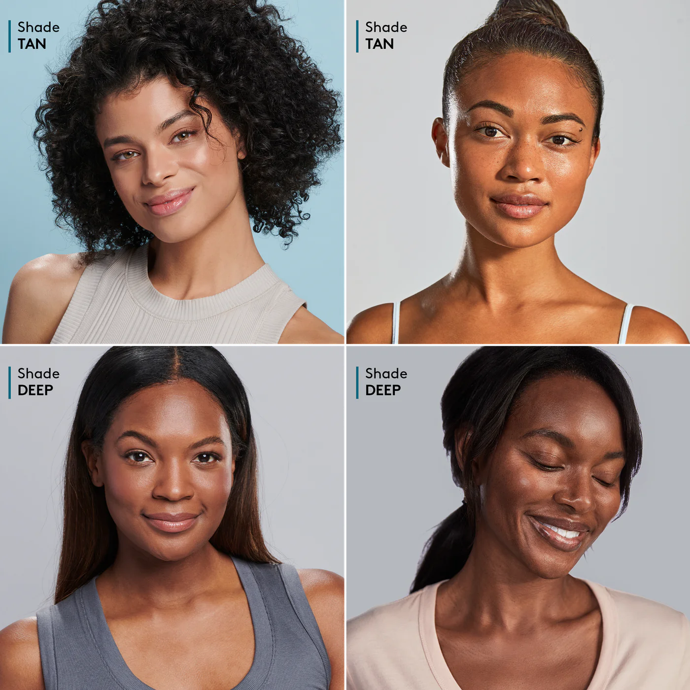 Colorescience Face Shield Flex SPF 50 model applying sunscreen to face