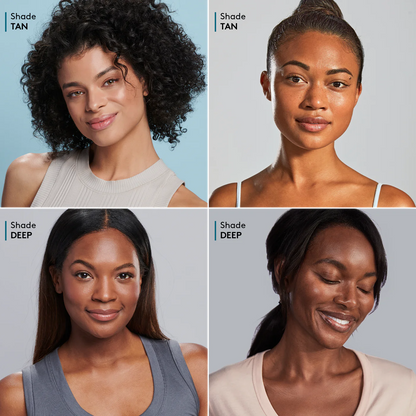 Colorescience Face Shield Flex SPF 50 model applying sunscreen to face