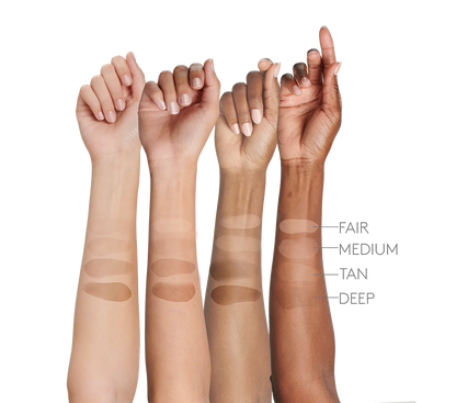Colorescience Face Shield Flex SPF 50 shade swatch comparison