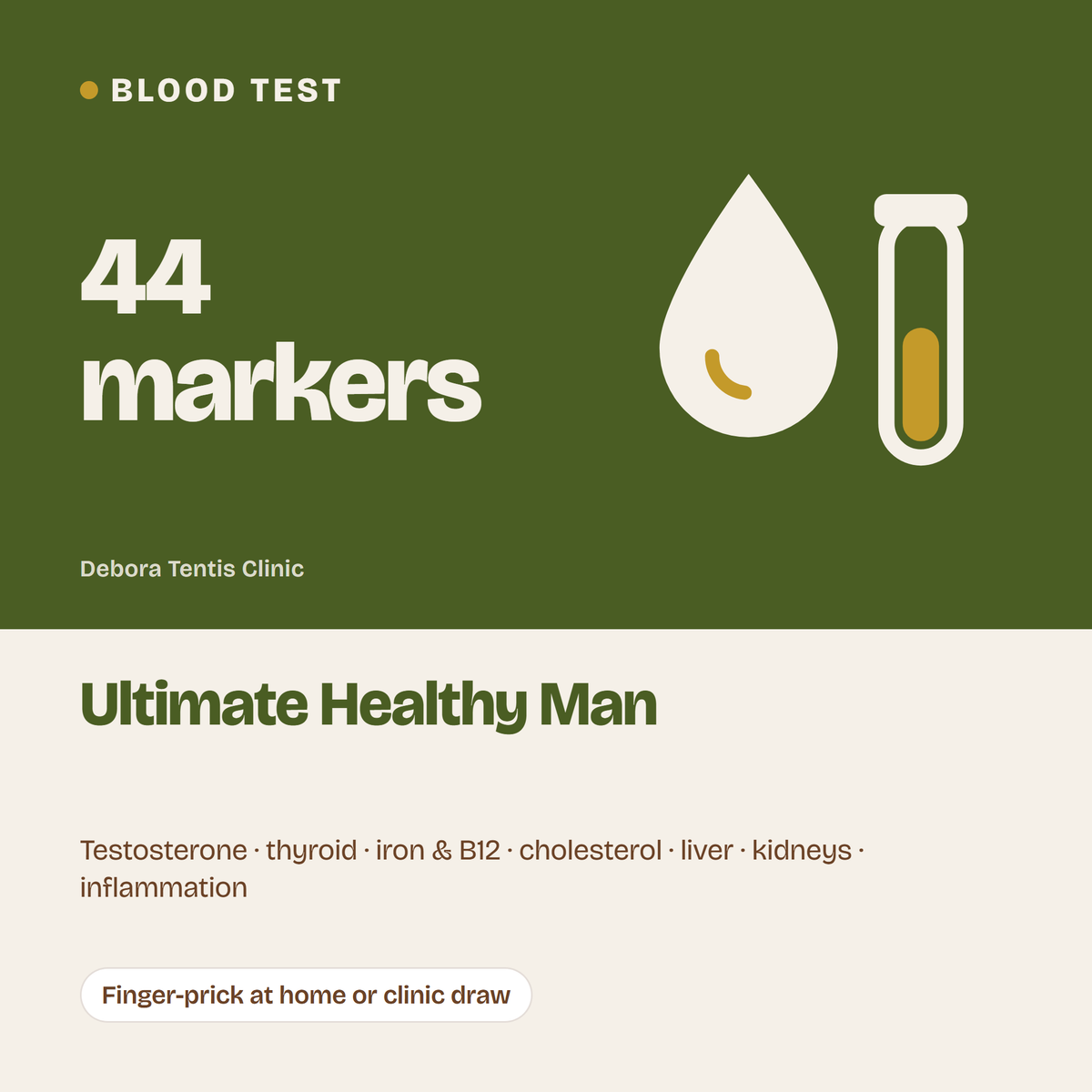 Ultimate Healthy Man: blood test, 44 markers