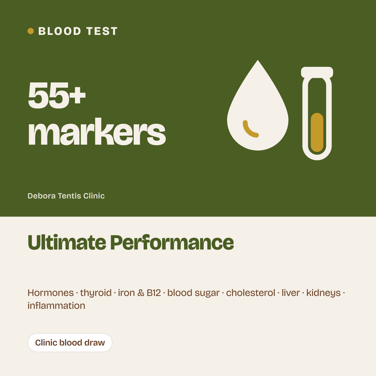 Ultimate Performance: blood test, 55+ markers